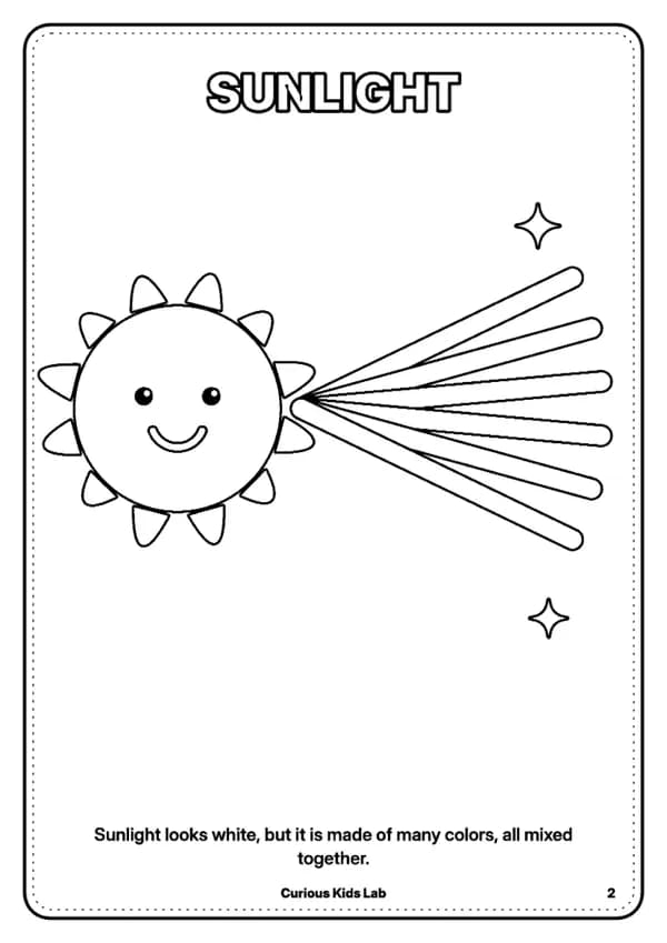 Page 3 of the coloring book “Rainbow Coloring Book”